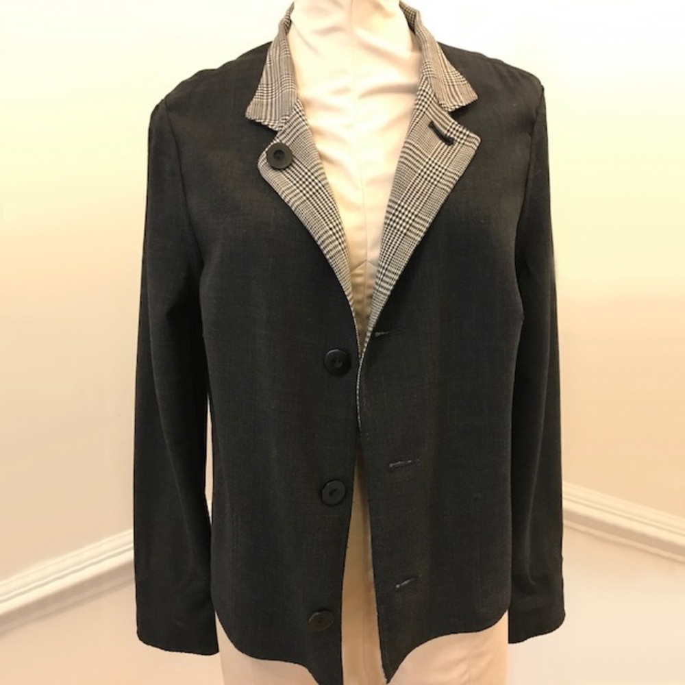 Reversible Lightweight Subtle Plaid Jacket - image 5